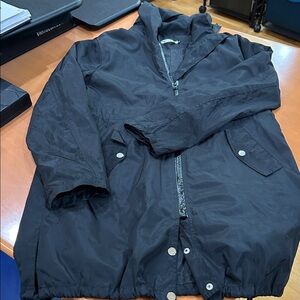 𝅺BLACK windbreaker Hooded Jacket Size M